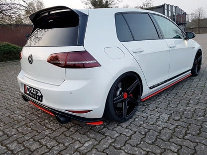 Mittlerer Diffusor Heck Ansatz für VW GOLF Mk7 GTI CLUBSPORT Carbon Look