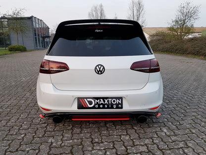 Mittlerer Diffusor Heck Ansatz für VW GOLF Mk7 GTI CLUBSPORT Carbon Look