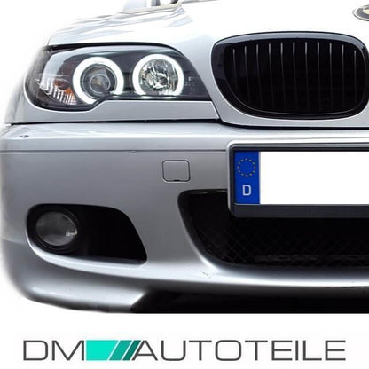 2x CCFL Angel Eyes Scheinwerfer Schwarz passt f BMW E46 FACELIFT 4/5 Türer 01-05