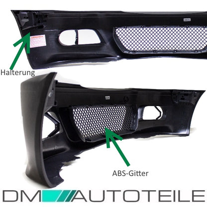 Sport Stoßstange Vorne passt für BMW E46 Vorfacelift + NSW + Kühlergrill nicht M3