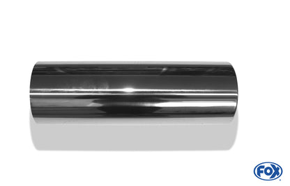 FOX Anschweißendrohr Typ 12 Ø 100 mm / Länge: 300 mm  - rund / eingerollt / gerade / ohne Absorber