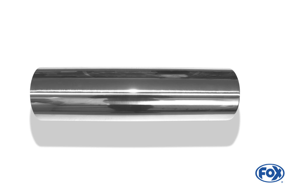 FOX Anschweißendrohr Typ 12 Ø 114 mm / Länge: 400 mm  - rund / eingerollt / gerade / ohne Absorber