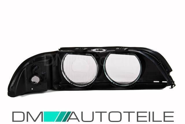 2x Scheinwerfer Gehäuse Glas +Blinker Weiß passt für BMW 5er E39 95-00+SIKAFLEX