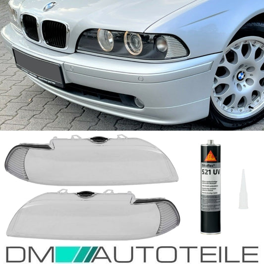 FACELIFT Scheinwerfer Gehäuse Scheinwerferglas Weiß passt für BMW 5er E39 +SIKA 00-03