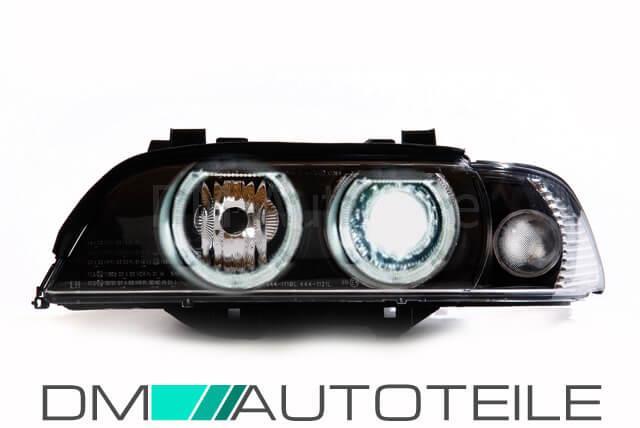 XENON Angel Eyes Scheinwerfer Schwarz D2S Facelift Kit+Brenner passt für BMW E39