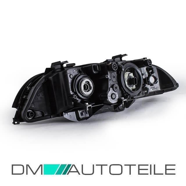 2x SCHEINWERFER Schwarz HB3/H7+weiße Blinker+Birnen 8tlg+OSRAM passt für BMW E39