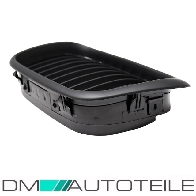 2x Grill Kühlergrill Schwarz Seidenmatt passend für BMW 5er E39 + M M5 95-03