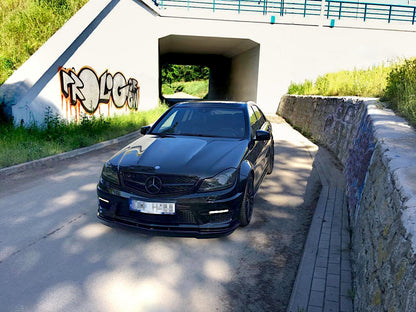 Seitenschweller Ansatz für Mercedes AMG C63 W204 FACELIFT schwarz Hochglanz