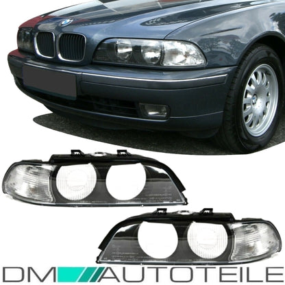 Scheinwerferglas SET Weiß + Werkzeug passt für BMW E39 Limousine Touring 95-00