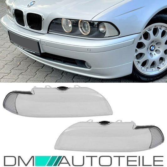 FACELIFT Scheinwerferglas Scheinwerfer Gehäuse Streuscheibe Weiß passt für BMW 5er E39 ab 2000>