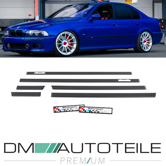 Set 6tlg. Set Türleisten Sport Optik +Emblem Limousine Touring passt für BMW 5er E39 alle Modelle 95-03