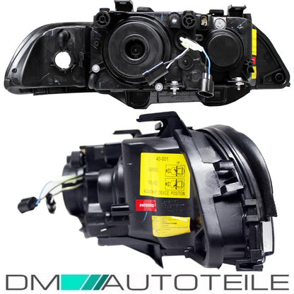 Angel Eyes D2S Xenon Scheinwerfer Schwarz Set passt für BMW E39 Facelift 00-03