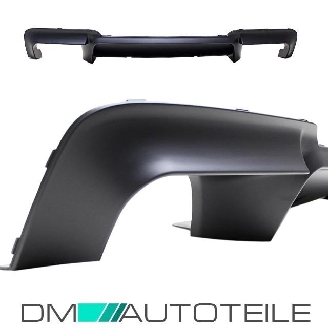 Umbau Heckdiffusor 4 Rohr Duplex Schwarz Matt passt für BMW 5er F10 F11 M-Paket außer M5