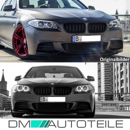 Umbau Gittereinsatz Stoßstange Gitter Links Rechts passend für BMW 5er F10 F11 M-Paket 550