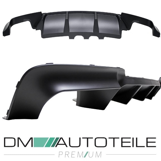 Umbau Performance Heckdiffusor 4 Rohr Schwarz Matt passt für BMW 5er F10 F11 M-Paket nicht M5