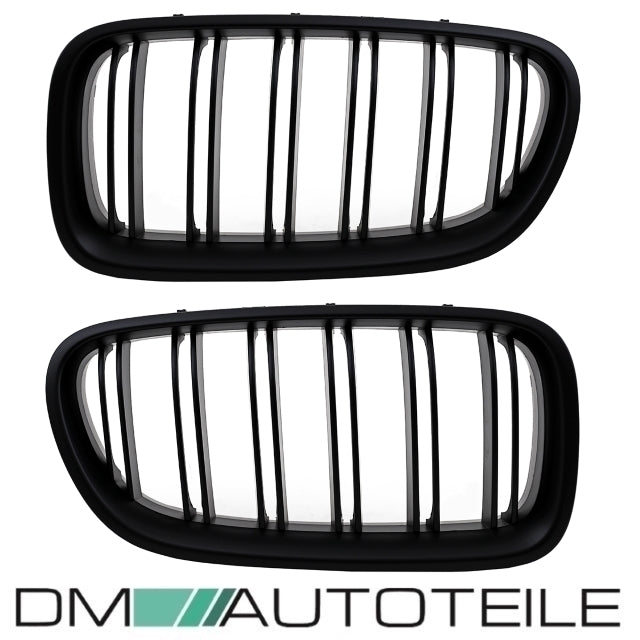 2x Kühlergrill Grill Schwarz MATT Doppelsteg passend für BMW F10 F11 auch M M5