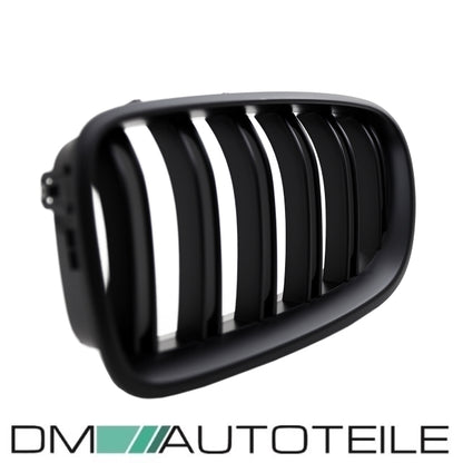 2x Kühlergrill Grill Schwarz MATT Doppelsteg passend für BMW F10 F11 auch M M5