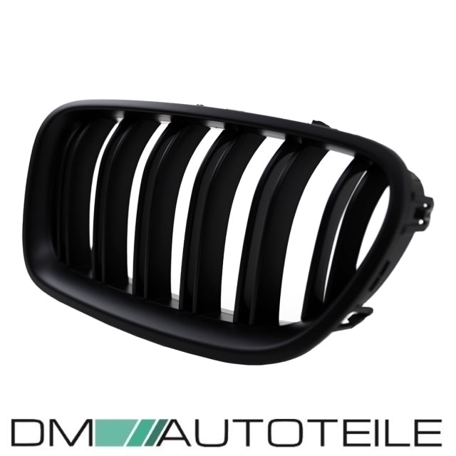 2x Kühlergrill Grill Schwarz MATT Doppelsteg passend für BMW F10 F11 auch M M5