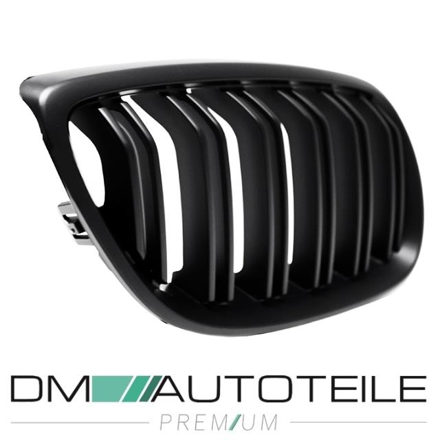 2X Doppelsteg Kühlergrill Schwarz Matt passend für BMW E92/E93 bj. 06-10 auch M