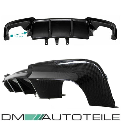 Umbau Diffusor Carbon hochglanz 4-Rohr passend für BMW 5er F10 F11 mit M-Paket Performance+ABE