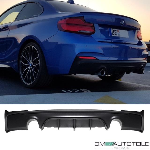 Sport-Performance Heckdiffusor Rohr Links Rechts Duplex passend für BMW 2er F22 F23 235 240 mit M-Paket