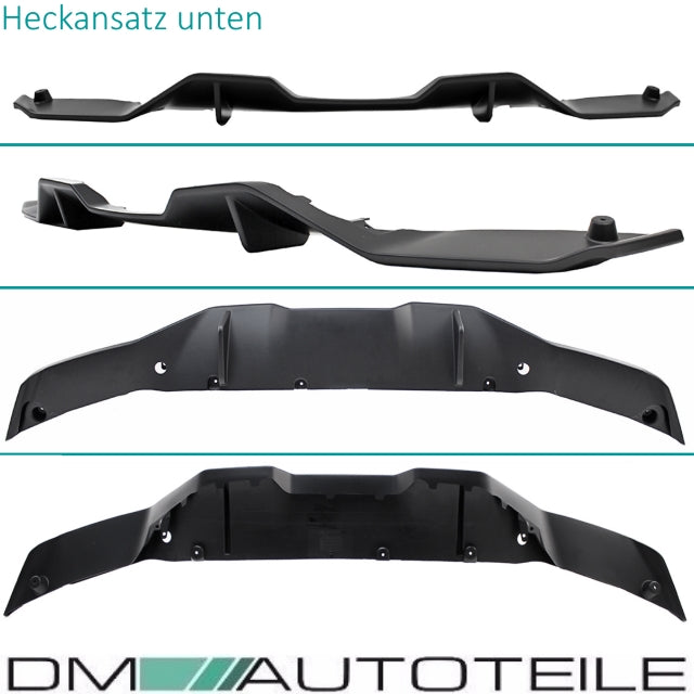 Sport-Performance Heck Diffusor Duplex+Zubehör passend für BMW 5er G30 M-Paket Stoßstange 17>