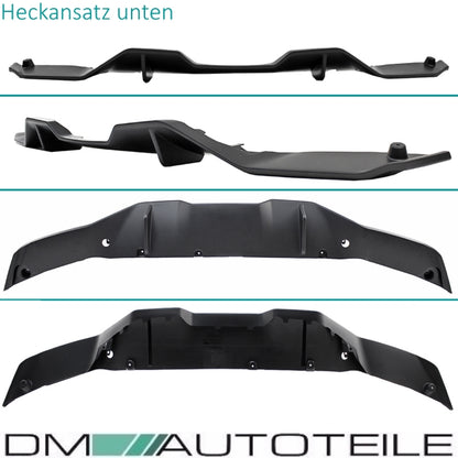 Sport-Performance Heck Diffusor Duplex+Zubehör passend für BMW 5er G30 M-Paket Stoßstange 17>