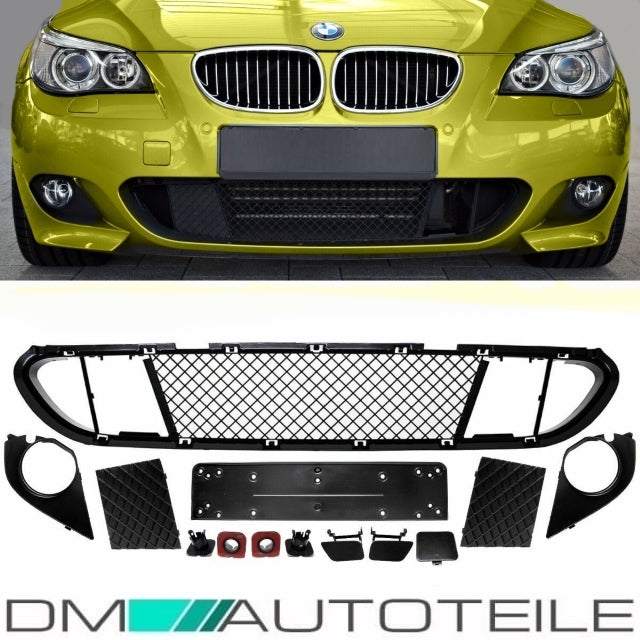 Zubehör SET Gitter + Abdeckungen passend für BMW E60 E61 mit M-Paket Stoßstange