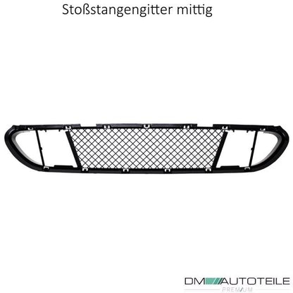 Zubehör SET Gitter + Abdeckungen passend für BMW E60 E61 mit M-Paket Stoßstange