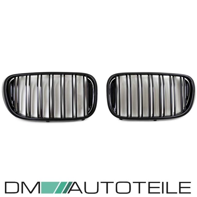 Doppelsteg Kühlergrill Schwarz GLANZ Performance passt für BMW 7er G11 G12 2014>