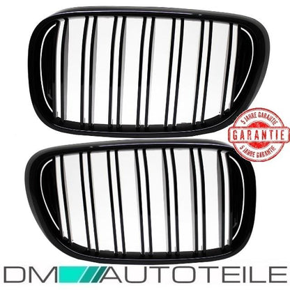 Doppelsteg Kühlergrill Schwarz GLANZ Performance passt für BMW 7er G11 G12 2014>