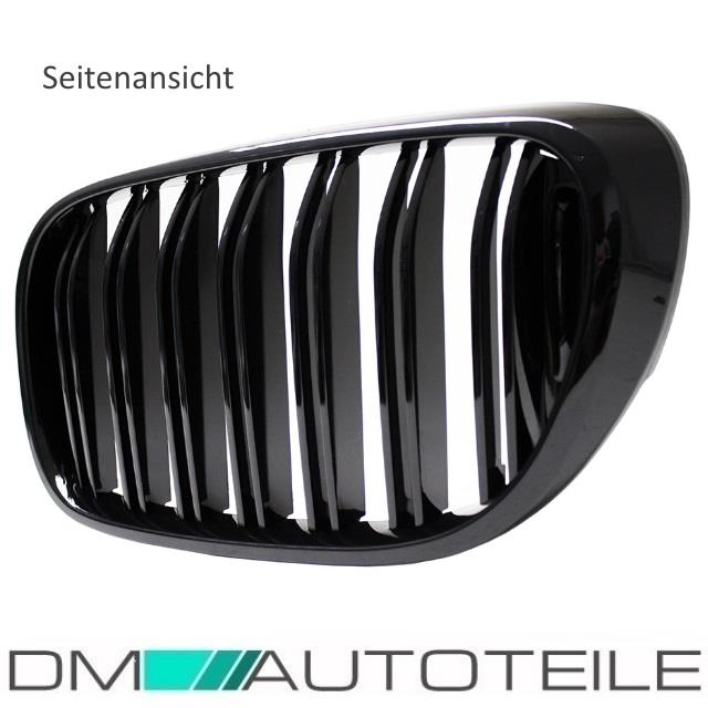 Doppelsteg Kühlergrill Schwarz GLANZ Performance passt für BMW 7er G11 G12 2014>