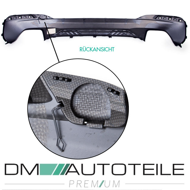 Diffusor Heckdiffusor Sport-Performance Carbon hochglanz passend für BMW 5er G30 G31 mit M-Paket