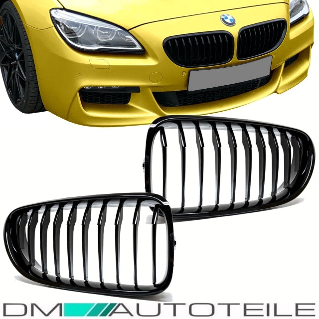 Kühlergrill Schwarz hochglanz passend für BMW 6er F12 F13 F06 Sport-Performance