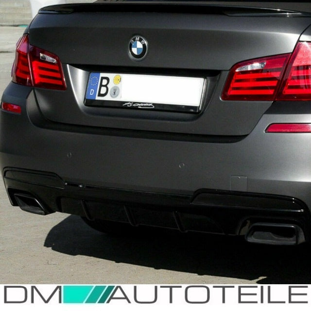 Sport -Performance Spoiler + Diffusor + Ansätze Schwarz Matt passt für BMW 5er F10 F11 M-Paket M550 +ABE