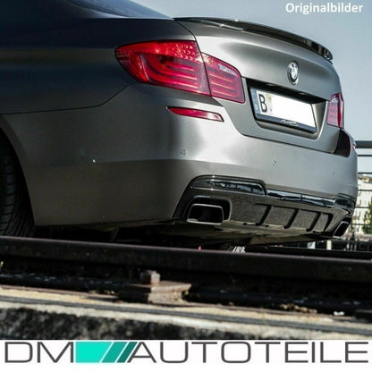 Sport -Performance Spoiler + Diffusor + Ansätze Schwarz Matt passt für BMW 5er F10 F11 M-Paket M550 +ABE