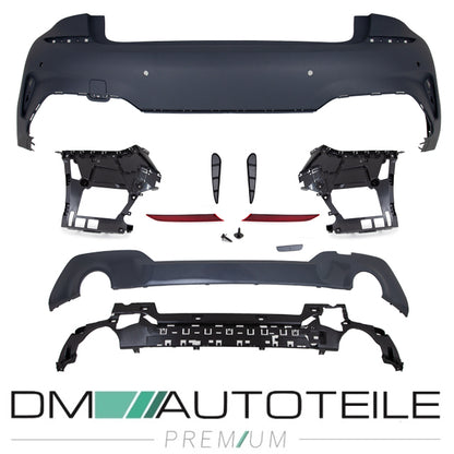 Sport Stoßstange hinten grundiert für 4x PDC passt für BMW 3er G20 Limousine Serie + M-Paket + ABE