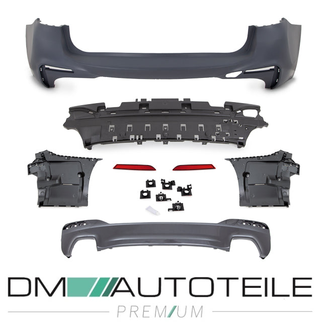 Sport Stoßstange hinten +Diffusor +Zubehör passend für BMW 5er G31 Touring auch M-Paket Stoßstange 17>
