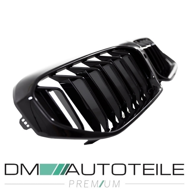 Sport Doppelsteg Kühlergrill schwarz passt für BMW 5er G30 G31 LCI Facelift mit Frontkamera