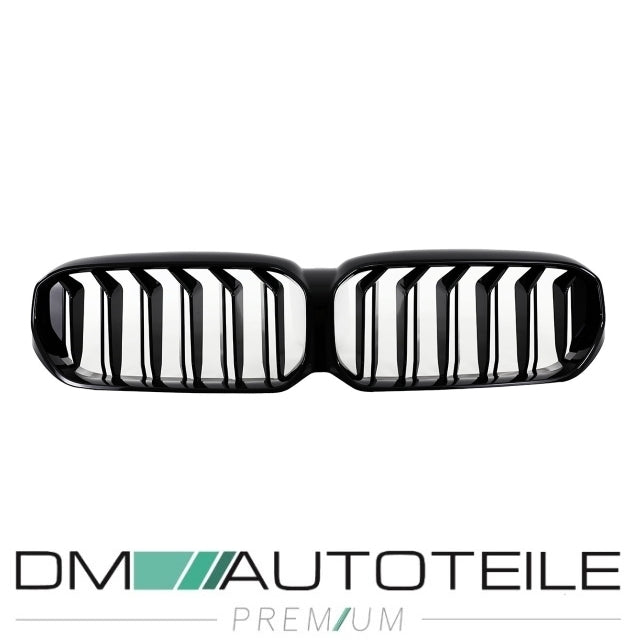 Sport Doppelsteg Kühlergrill schwarz passt für BMW 5er G30 G31 LCI Facelift ohne Frontkamera