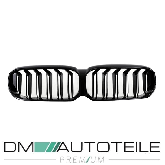 Sport Doppelsteg Kühlergrill schwarz passt für BMW 5er G30 G31 LCI Facelift ohne Frontkamera