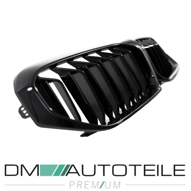 Sport Doppelsteg Kühlergrill schwarz passt für BMW 5er G30 G31 LCI Facelift ohne Frontkamera