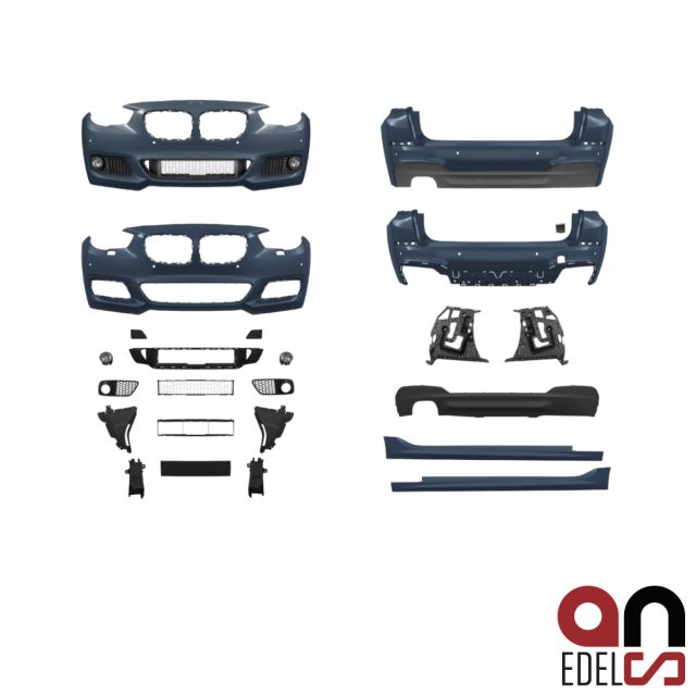 AN Sport Bodykit 2-Rohr Komplett Vorne Seite Hinten passt für BMW 5er F07 Gran Turismo GT Serie & M-Paket Facelift LCI ab ...