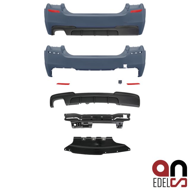 Sport Performance Umbau 2-Rohr Heck Stoßstange hinten für 4x PDC passt für BMW 5er F10 Serie auch M-Paket 10-17+ABE*