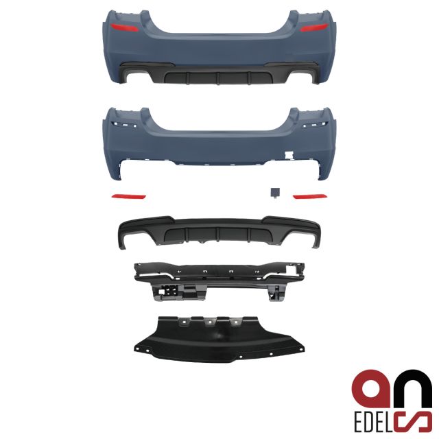 Sport Performance Umbau 550i 4-Rohr Heck Stoßstange hinten für PDC passt für BMW 5er F10 Serie auch M-Paket 10-17+ABE*