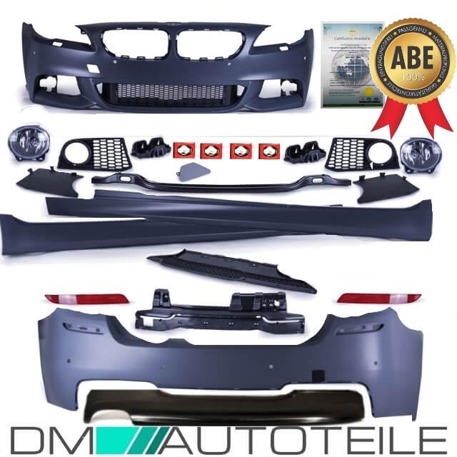 Satz Bodykit Front + Heck Stoßstange + Seitenschweller passend für BMW 5er F10 Limousine Serie & M-Paket +ABE*