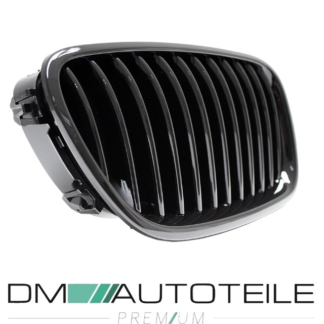 2x Kühlergrill Grill Schwarz Glanz Klavierlack passend für BMW F10 F11 auch M M5