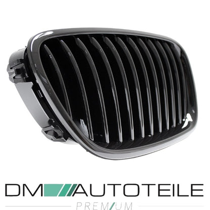 2x Kühlergrill Grill Schwarz Glanz Klavierlack passend für BMW F10 F11 auch M M5