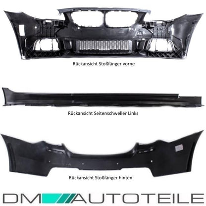Sport-Bodykit Stoßstange Front Seite Heck passt für BMW 5er F10 LCI Facelift auch M-Paket 13>