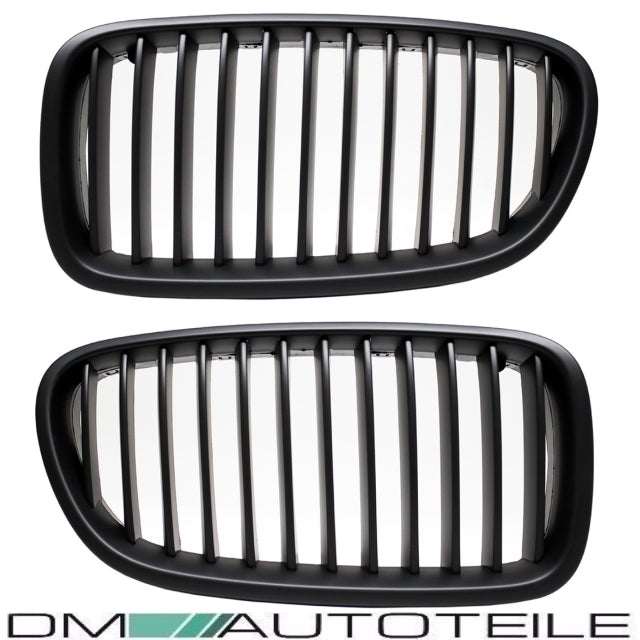 2x Kühlergrill Grill Schwarz Matt Seidenmatt passend für BMW F10 F11 auch M M5